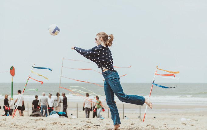 Beachvolleybal op het Scheveningse zand