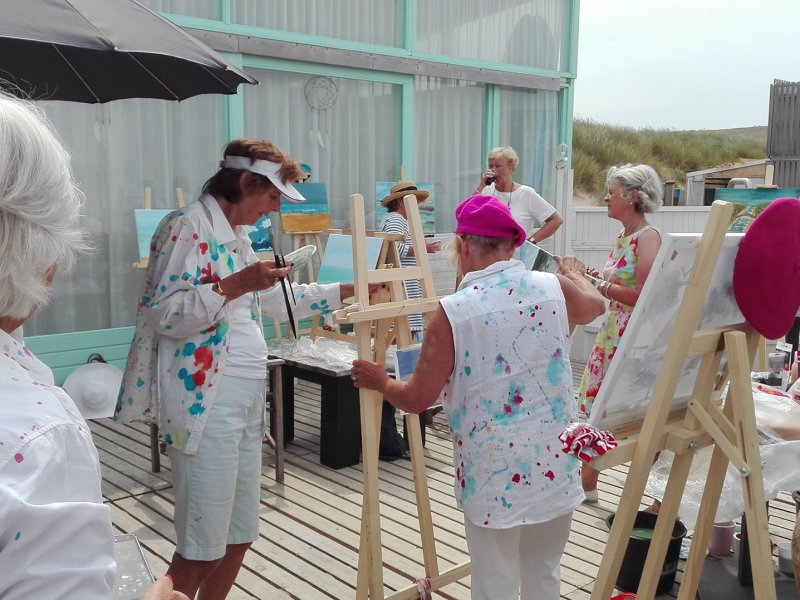 Workshop Schilderen Scheveningen Strand Teamuitje