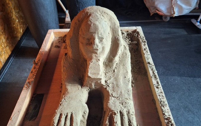 kunstwerken in het zand