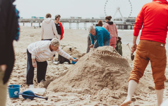 Strand zandsculpturen