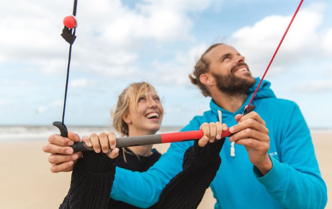 Actief bedrijfsuitje strand