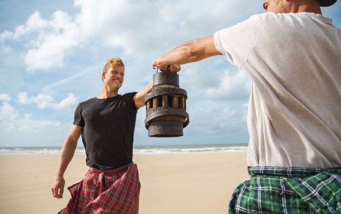 highland games op het strand